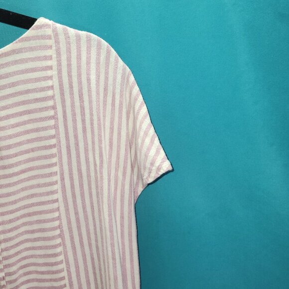 Madewell Womens Striped Button-Back Dress S - Picture 8 of 9